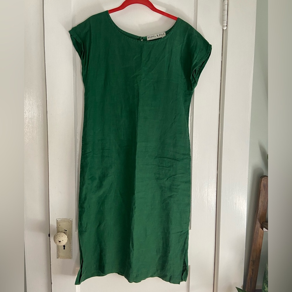 Gravel & Gold Green Shortsleeve Dress